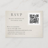 Moderne RSVP Online QR Code Photo Enclosure Kaart (Voorkant)