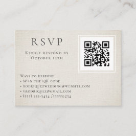 Moderne RSVP Online QR Code Photo Enclosure Kaart