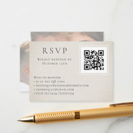 Moderne RSVP Online QR Code Photo Enclosure Kaart