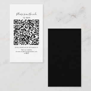 Moderne RSVP QR Code Enclosure Kaart