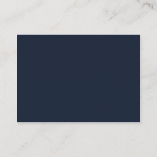Moderne RSVP QR Code Navy Blue & Gold Wedding Informatiekaartje (Achterkant)
