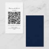 Moderne RSVP QR Code Wedding Enclosure Kaart (Voorkant / Achterkant)