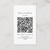 Moderne RSVP QR Code Wedding Enclosure Kaart (Voorkant)