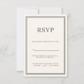 Moderne RSVP-respons met minimale RSVP-respons Kaa RSVP Kaartje (Voorkant)