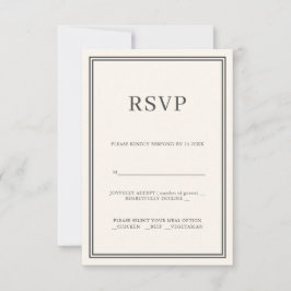 Moderne RSVP-respons met minimale RSVP-respons Kaa RSVP Kaartje