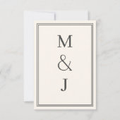 Moderne RSVP-respons met minimale RSVP-respons Kaa RSVP Kaartje (Achterkant)