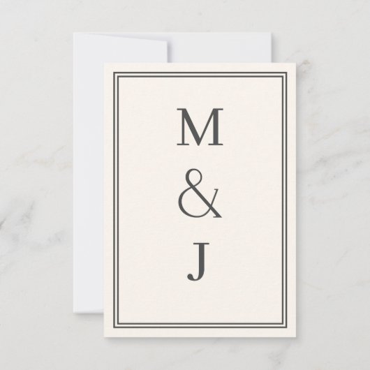Moderne RSVP-respons met minimale RSVP-respons Kaa RSVP Kaartje (Achterkant)