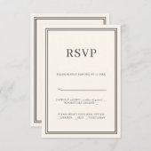 Moderne RSVP-respons met minimale RSVP-respons Kaa RSVP Kaartje (Voorkant / Achterkant)