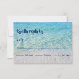 Moderne RSVP voor tropische strand Ocean Reception Kaartje