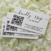 Moderne RSVP-website met QR-code Informatiekaartje