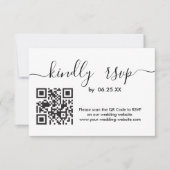 Moderne RSVP-website met QR-code RSVP Kaartje (Voorkant)