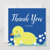 Moderne Rubber Eenden Blauwe Baby Shower Dank Je  (Voorkant)