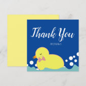 Moderne rubber opgerolde Baby shower Dank u wel (Voorkant / Achterkant)