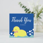 Moderne rubber opgerolde Baby shower Dank u wel (Staand voorkant)