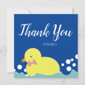 Moderne rubber opgerolde Baby shower Dank u wel (Voorkant)