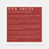 Moderne Ruby Red Leuke Feiten Paar's Funny Wedding Servet (Voorkant)