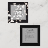 Moderne rugleuning, zwart en wit paneel voor gebeu vierkante visitekaartje (Voorkant / Achterkant)