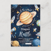 Moderne Ruimte Buitenste Galaxy Diapper Raffle Informatiekaartje (Voorkant)
