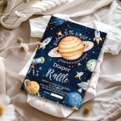 Moderne Ruimte Buitenste Galaxy Diapper Raffle Informatiekaartje