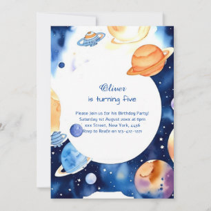 Moderne ruimte Stardust verjaardag Kaart