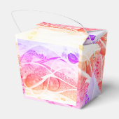 Moderne ruimte voor zwarte en roze afstotingen bedankdoosjes (Achterkant)