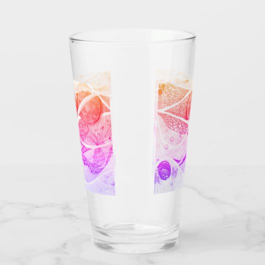 Moderne ruimte voor zwarte en roze afstotingen glas (Links)