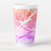 Moderne ruimte voor zwarte en roze afstotingen latte mok (Voorkant)