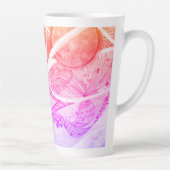 Moderne ruimte voor zwarte en roze afstotingen latte mok (Rechts)