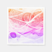 Moderne ruimte voor zwarte en roze afstotingen servet (Voorkant)