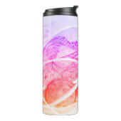 Moderne ruimte voor zwarte en roze afstotingen thermosbeker (Gedraaid links)