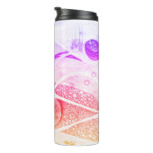 Moderne ruimte voor zwarte en roze afstotingen thermosbeker (Geroteerd rechts)