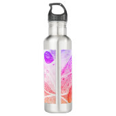 Moderne ruimte voor zwarte en roze afstotingen waterfles  (Achterkant)