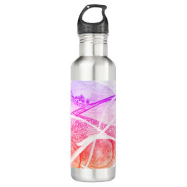 Moderne ruimte voor zwarte en roze afstotingen waterfles 