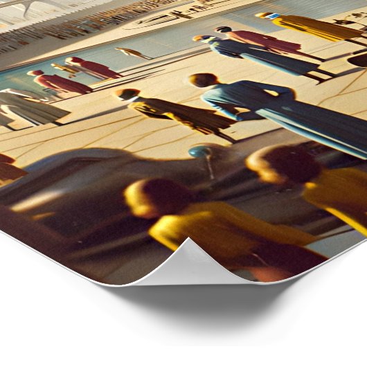 Moderne ruimtehaven uit het midden van de eeuw - S Poster (Hoek)