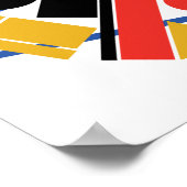 Moderne Russische geometrische abstracten uit de m Poster (Hoek)