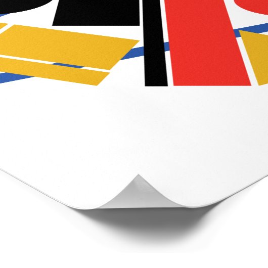 Moderne Russische geometrische abstracten uit de m Poster (Hoek)