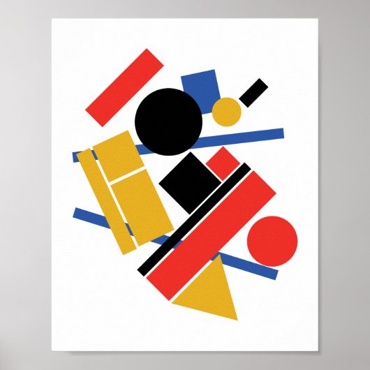 Moderne Russische geometrische abstracten uit de m Poster (Voorkant)