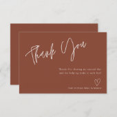 Moderne Rust Vrijgezellenfeest - Hartelijk dank Bedankkaart (Voorkant / Achterkant)