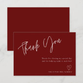 Moderne Rust Vrijgezellenfeest - Hartelijk dank Bedankkaart (Voorkant / Achterkant)