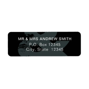 Moderne Rustic Ampersand Return-adreslabels Etiket
