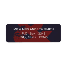 Moderne Rustic Ampersand Return-adreslabels Etiket