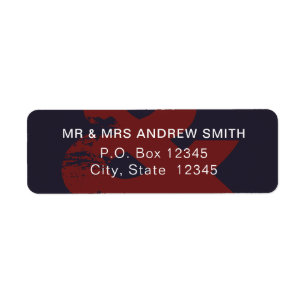 Moderne Rustic Ampersand Return-adreslabels Etiket