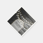 Moderne Rustic Black Wood Gold Lights Bigding Servet (Hoek)