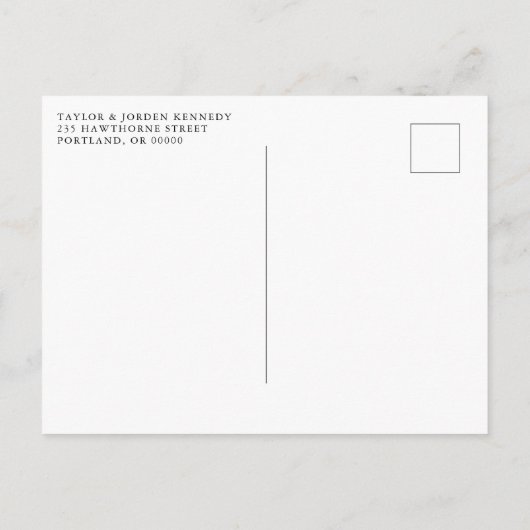 Moderne Rustic Blue Pset Kaart voor kerstmis (Achterkant)