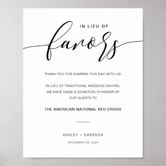 moderne rustic bruiloft in Lieu van het teken van  Poster (Voorkant)