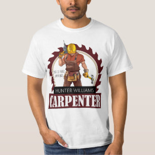Moderne Rustic Carpenter Tools Woodwork T-shirt