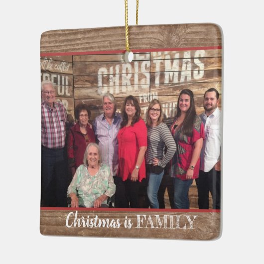 Moderne Rustic Custom 2-foto's Keramisch Ornament (Links)