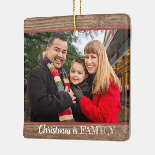 Moderne Rustic Custom 2-foto's Keramisch Ornament (Links)