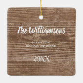 Moderne Rustic Custom 2-side reeks - Kerstmis met  Keramisch Ornament (Achterkant)