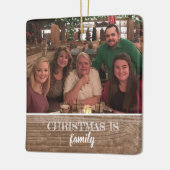 Moderne Rustic Custom 2-side reeks - Kerstmis met  Keramisch Ornament (Links)